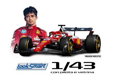 modellino ferrari monza f1 2025 charles leclerc sf-25 scala 1:43 looksmart con pilota vetrina