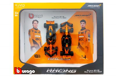 Set modellini mclaren f1 lando norris oscar piastri scala 1:43 burago
