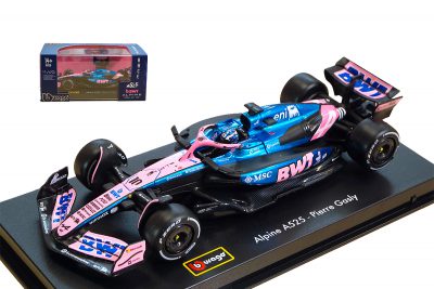 modellino alpine f1 2025 pierre gasly scala 1:43 burago con pilota e vetrina
