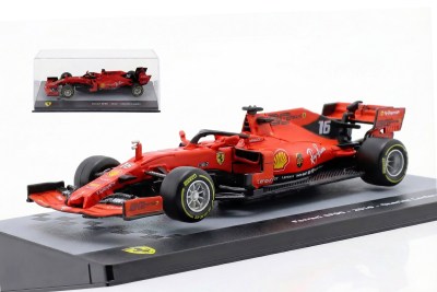 modellino ferrari sf90 charles leclerc scala 1:43 con vetrina