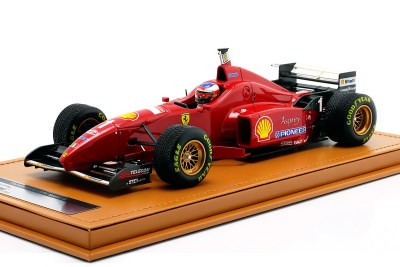 tecnomodel ferrari f300 schumacher gp spain 1996 with driver scala 1:18