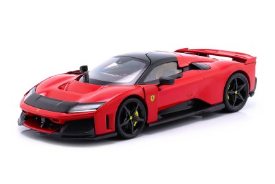 modellino ferrari f80 rosso corsa black wheels burago signature scala 1:18