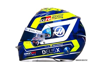 modellino mini casco oliver bearman haas f1 2026 scala 1:5 spark model