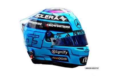 modellino mini casco george russell mercedes f1 2026 scala 1:5 spark model