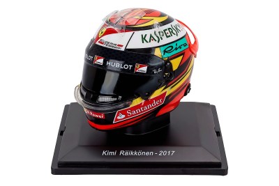 modellino mini casco Kimi Raikkonen Ferrari F1 2017 Scala 1:5 Spark