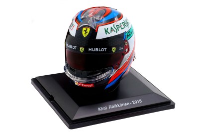 modellino mini casco Kimi Raikkonen Ferrari F1 2018 Scala 1:5 Spark