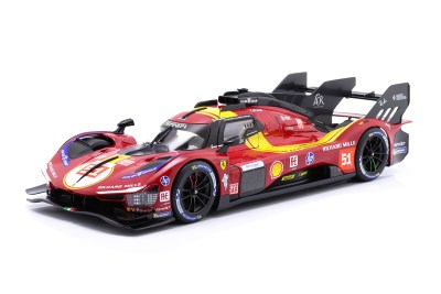 modellino Ferrari 499p Campione WEC 2025 Antonio Giovinazzi Scala 1:18 Burago