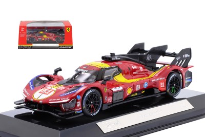 modellino Ferrari 499p Campione WEC 2025 Antonio Giovinazzi Scala 1:43 Burago con vetrina