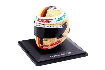 modellino mini casco Sebastian Vettel Ferrari Speciale 1000GP Mugello 2020 Scala 1:5 Spark